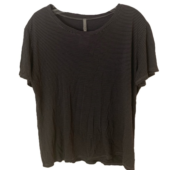 Emma & Sam LF Soft Grey and Black Striped T-Shirt - Picture 1 of 8